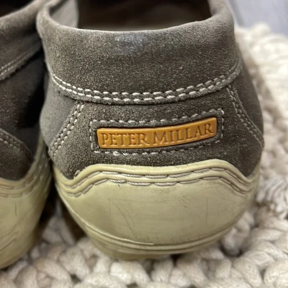 Peter Millar gray suede 9M leather loafers - Picture 5 of 8